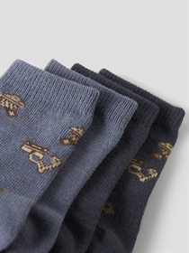 NAME IT 4 Pak Uld Strømper Wak Folkstone Gray